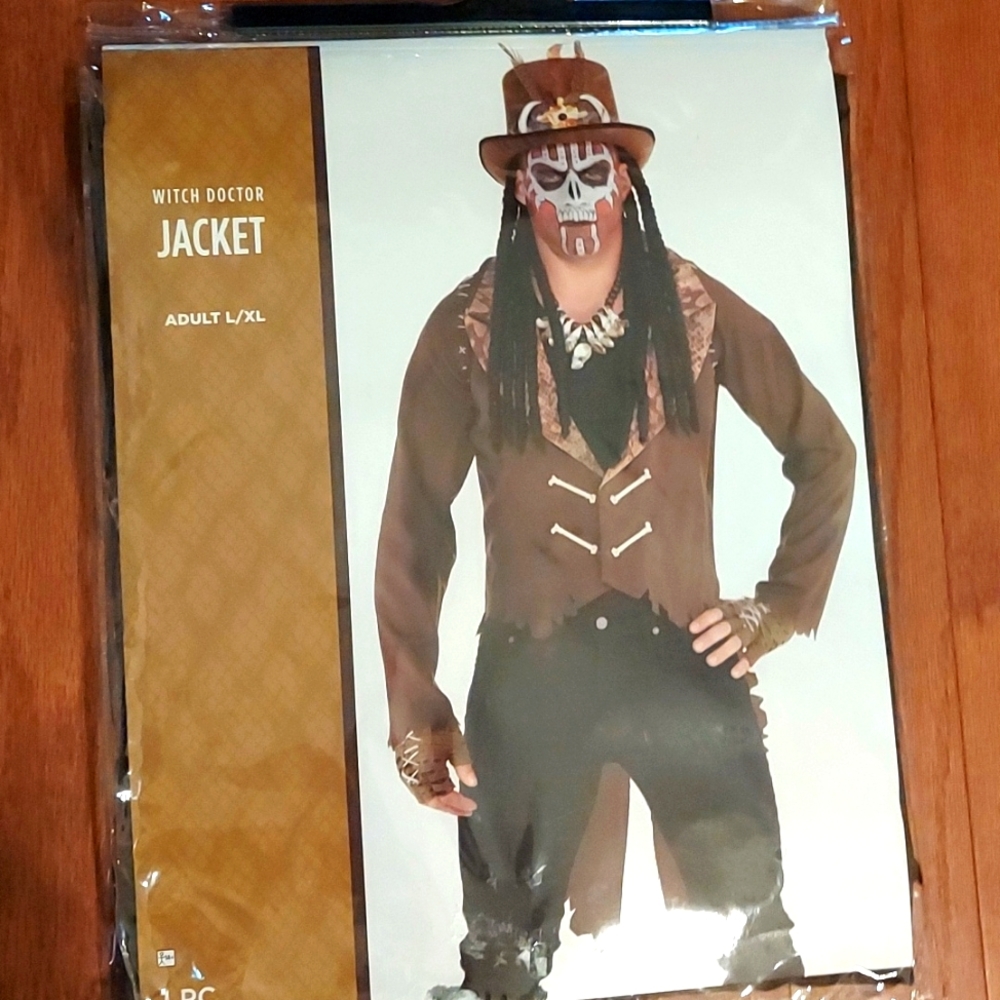 Halloween 🎃 Costume Witch Doctor Jacket L/XL - Picture 4 of 7